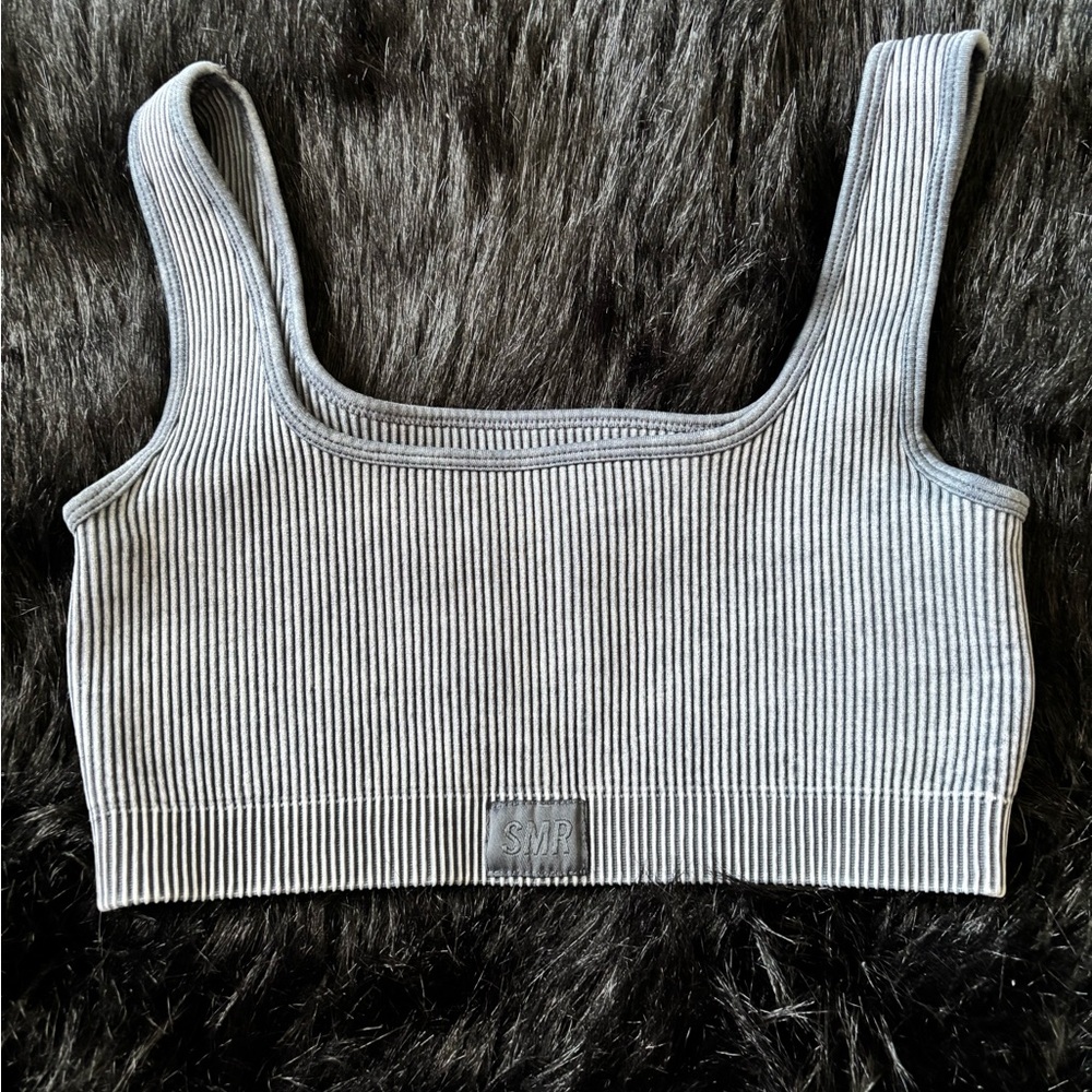 EUC SMR Sommer Ray Washed Seamless Ribbed Cropped Tank Top, Size Small